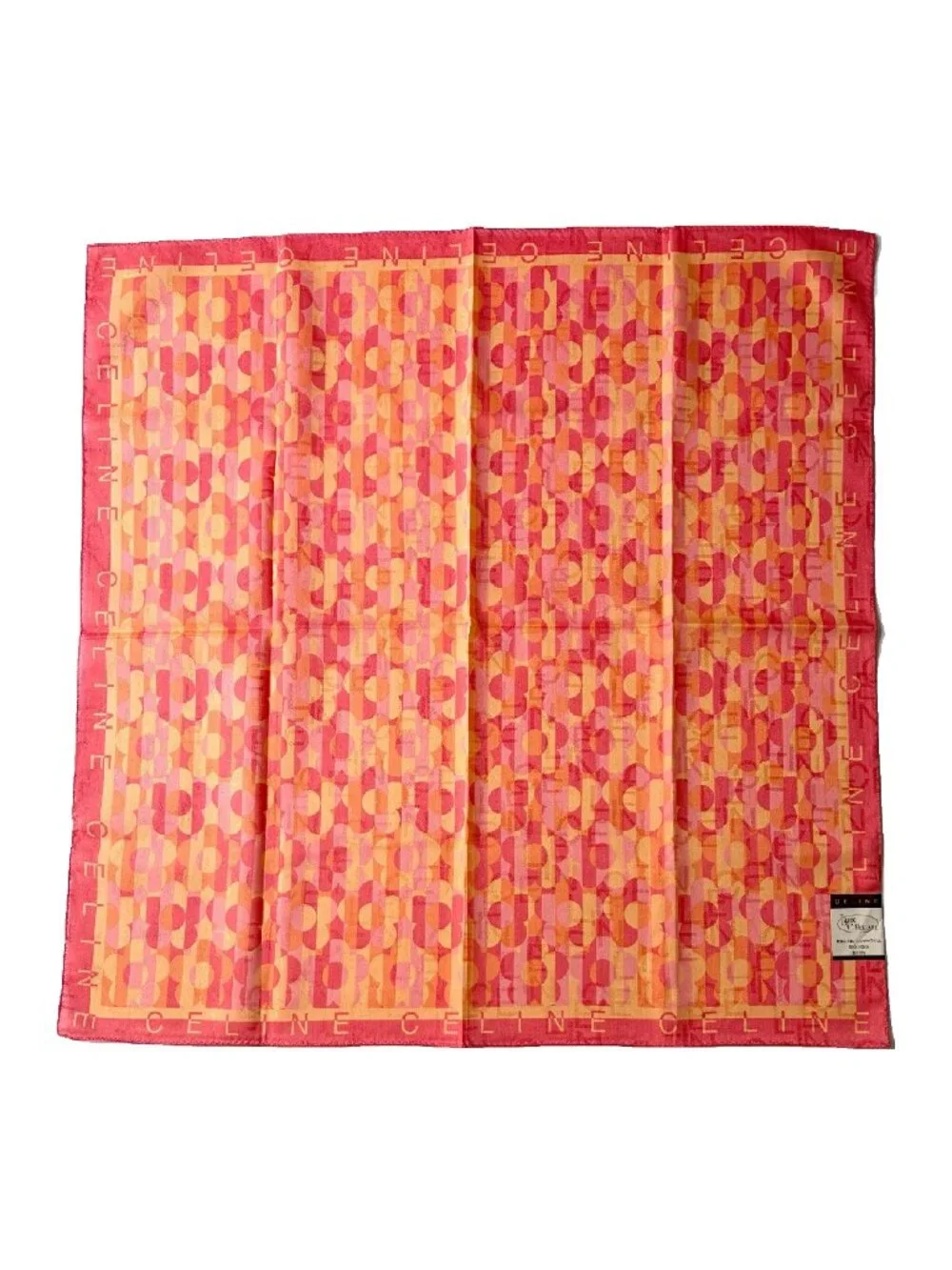 NWT Vintage CELINE Paris Geometric Cotton Scarf